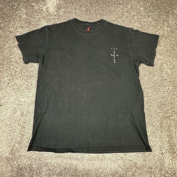 Travis Scott Cactus Jack Jordan T-Shirt Mens Small Black Hip Hop Rap Tee Jackboy - Picture 1 of 6
